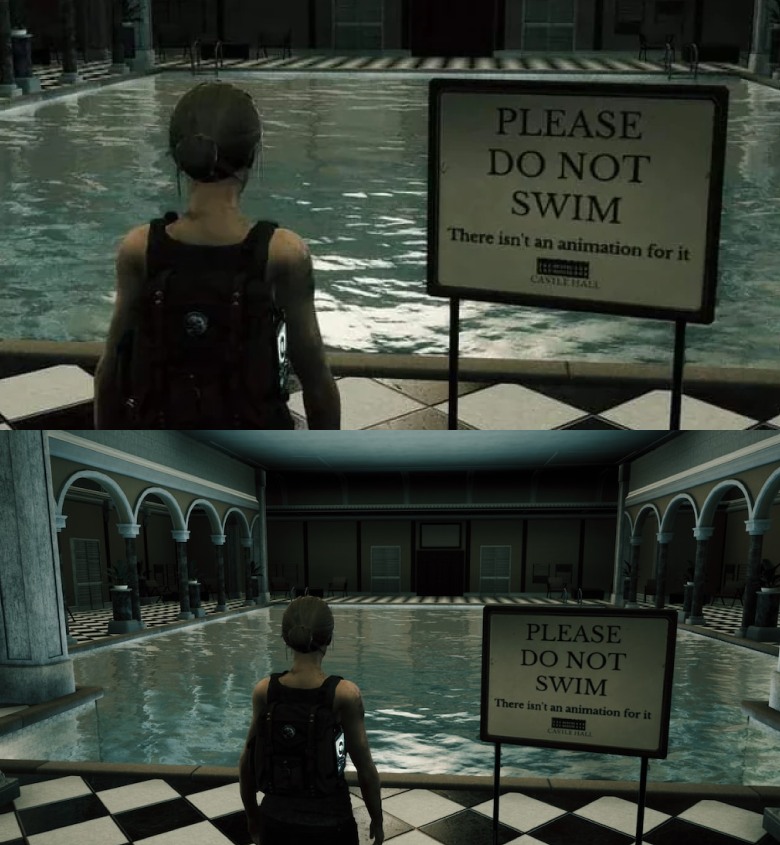 PLEASE DO NOT SWIM There isn't an animation for it PLEASE DO NOT SWIM There isn't an animation for it