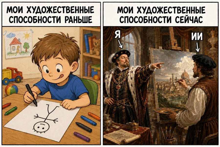 МОИ ХУДОЖЕСТВЕННЫЕ СПОСОБНОСТИ РАНЬШЕ МОИ ХУДОЖЕСТВЕННЫЕ СПОСОБНОСТИ СЕЙЧАС ИИ