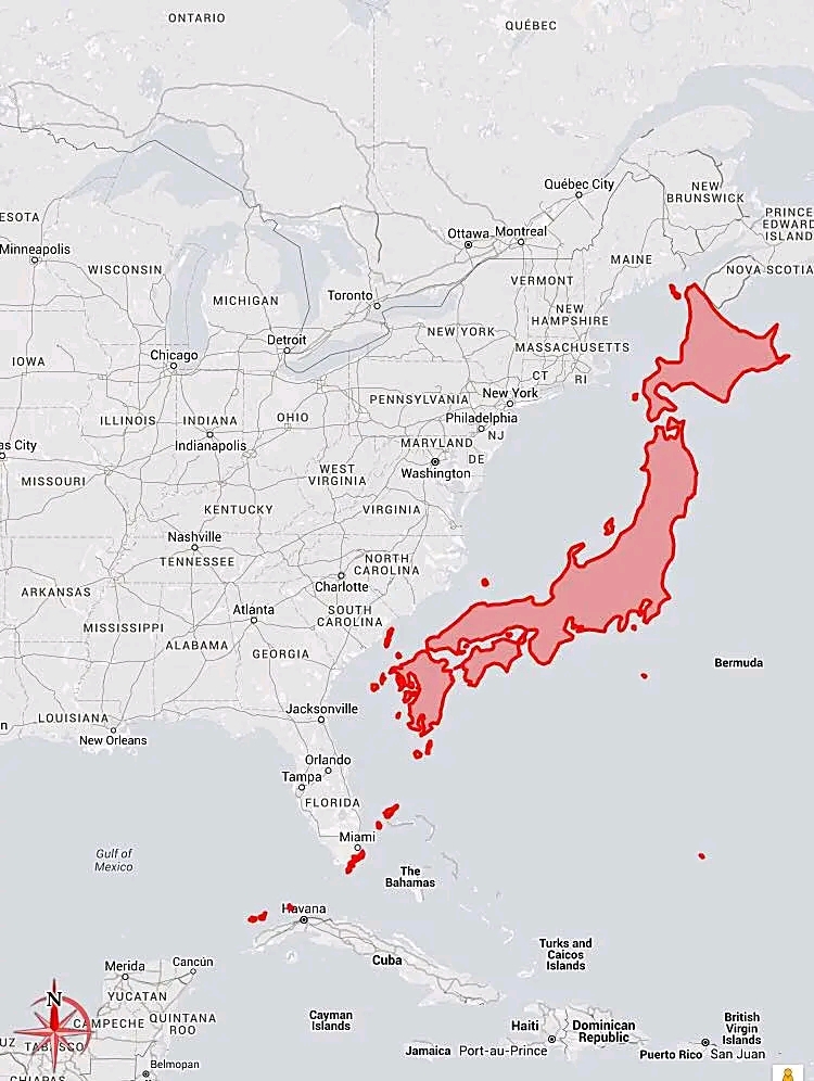 ONTARIO QUÉBEC Québec City NEW BRUNSWICK ESOTA Ottawa Montreal PRINCE EDWARI ISLAND Minneapolis MAINE WISCONSIN NOVA SCOTIA VERMONT MICHIGAN Toronto. NEW HAMPSHIRE IOWA Detroit NEW YORK- MASSACHUSETTS Chicago ILLINOIS, gs City -INDIANA Indianapolis OHIO MISSOURE WEST VIRGINIA CT PENNSYLVANIA New York *Philadelphia "NJ MARYLAND Washington DE RI KENTUCKY VIRGINIA Nashville TENNESSEE ARKANSAS Atlanta MISSISSIPPI NORTH Charlotte CAROLINA SOUTH CAROLINA ALABAMA GEORGIA Jacksonville LOUISIANA New Orleans Orlando Tampa ® FLORIDA Miami Gulf of Mexico The Bahamas Havana Merida Cancún YUCATAN MPECHE QUINTANA ROO Cuba Turks and Caicos Islands Bermuda Cayman Islands UZ TAS SCO Belmopan Haiti Jamaica Port-au-Prince Dominican Republic British Virgin o. Islands Puerto Rico San Juan
