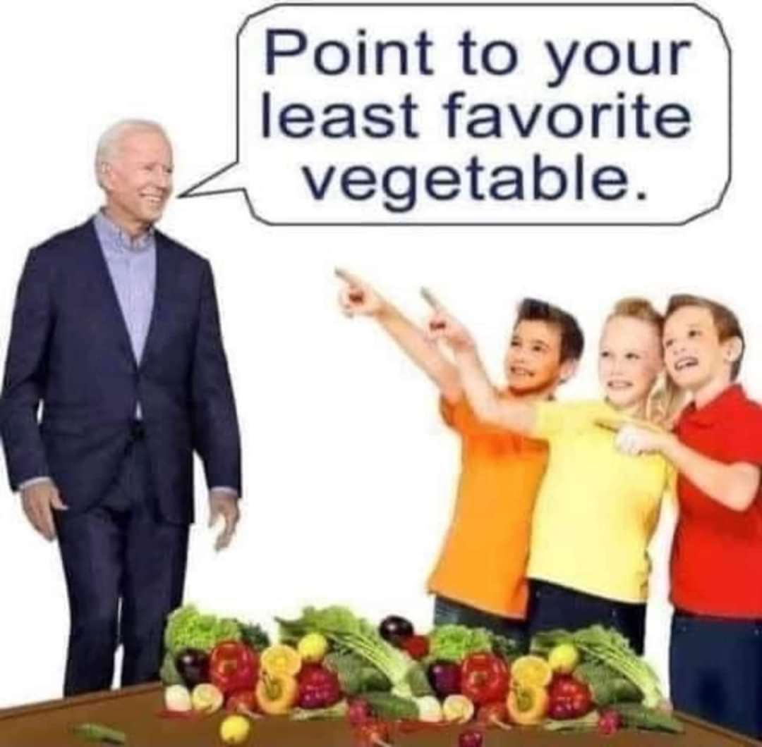 Point to your least favorite vegetable.