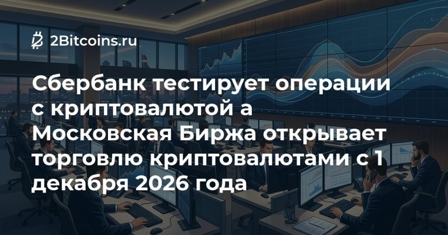 2Bitcoins.ru Сбербанк тестирует операции с криптовалютой а Московская Биржа открывает торговлю криптовалютами с 1 декабря 2026 года