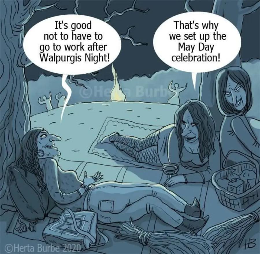 It's good not to have to go to work after Walpurgis Night! That's why we set up the May Day celebration! Burb CHerta Burbe 2020e