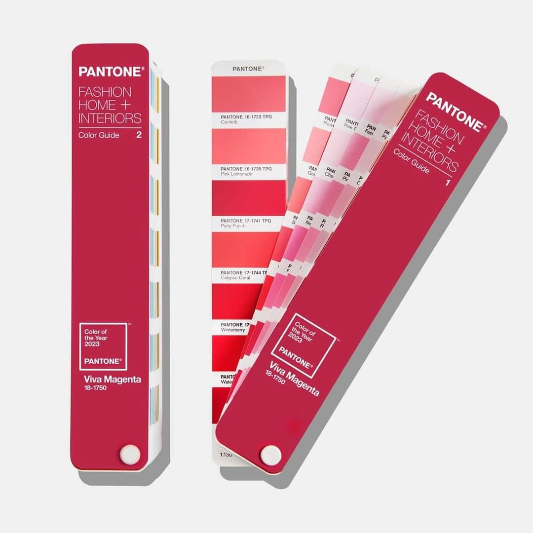 PANTONE* FASHION HOME + INTERIORS Color Guide 2 PANTONE 17-1741 TPG Party Punch as PANTONE 17-1744 TF Calpso Coral PANTONE 17 Winterberry Color of the Year 2023 PANTONE® Viva Magenta 18-1750 PANTONE PANTONE 16-1723 TPG Contetti BANY Fiont BANG PANTONE 16-1735 TPG Pink Lomonadr PAN Gop PANTONE® FASHION HOME + INTERIORS Color Guide PANTC Water Color of the Year 2022 PANTONE" Viva Magenta 18-1750 1.130