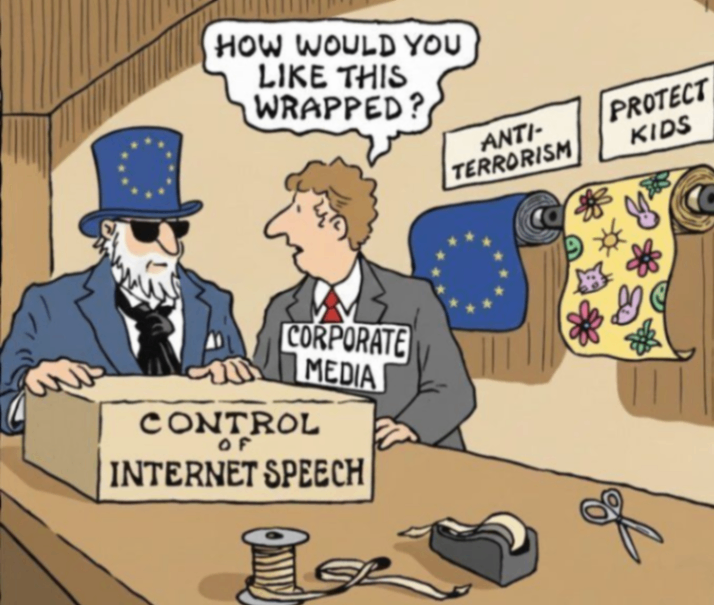 HOW WOULD YOU LIKE THIS WRAPPED? PROTECT KIDS ANTI- TERRORISM CORPORATE MEDIA CONTROL INTERNET SPEECH