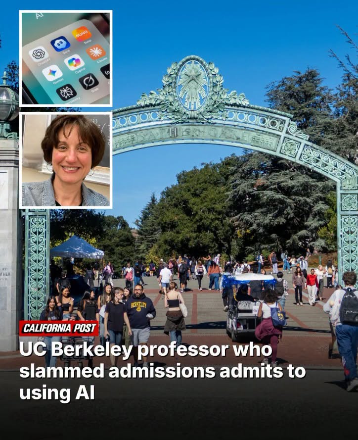 SUND OOOC BCRKELLY CALIFORNIA POST UC Berkeley professor who slammed admissions admits to using Al