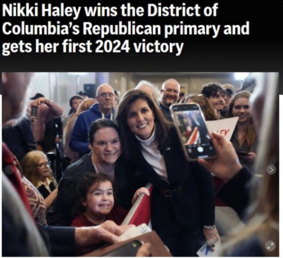 Nikki Haley wins the District of Columbia's Republican primary and gets her first 2024 victory «CV