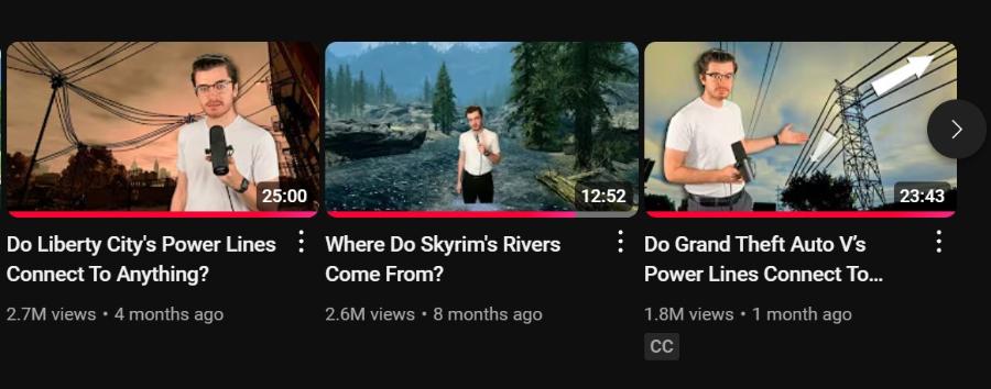25:00 Do Liberty City's Power Lines Connect To Anything? 2.7M views • 4 months ago Where Do Skyrim's Rivers Come From? 2.6M views • 8 months ago 12:52 Do Grand Theft Auto V's Power Lines Connect To... 1.8M views • 1 month ago CC 23:43 :