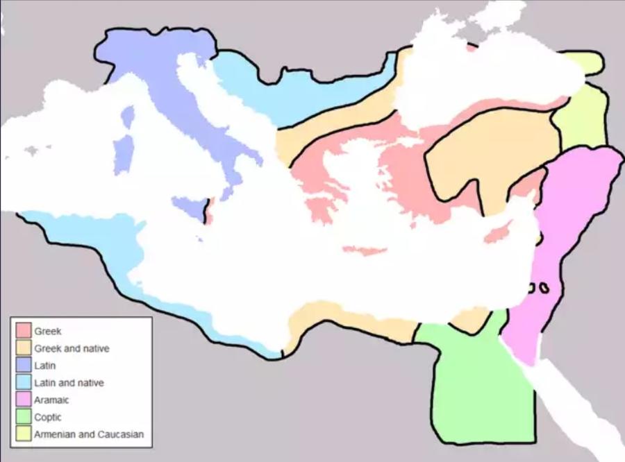 Greek Greek and native Latin Latin and native Aramaic Coptic Armenian and Caucasian