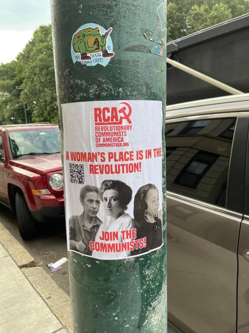 RCAR REVOLUTIONARY COMMUNISTS OF AMERICA COMMUNISTUSA.ORS WOMAN'S PLACE IS IN THE REVOLUTION! JOIN THE COMMUNISIS!