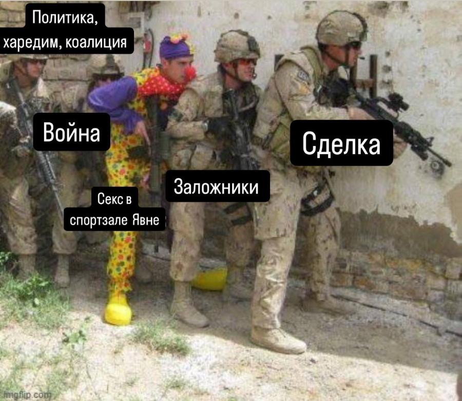 Политика, харедим, коалиция Война Секс в спортзале Явне imgflip.com Заложники Сделка