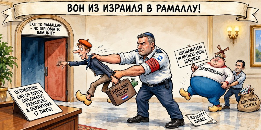 EXIT TO RAMALLAH - NO DIPLOMATIC IMMUNITY ВОН ИЗ ИЗРАИЛЯ В РАМАЛЛУ! ULTIMATUM: END OF DUTCH DIPLOMATIC PRIVILEGES & DEPARTURE (7 DAYS) ISRAEL NATIONAL SECURITY ANTISEMITISM IN NETHERLANDS: IGNORED HOLLAND POLICY 4E NETHERLANDS BOYCOTT ISRAEL ANTI-ISRAEL POLICIES