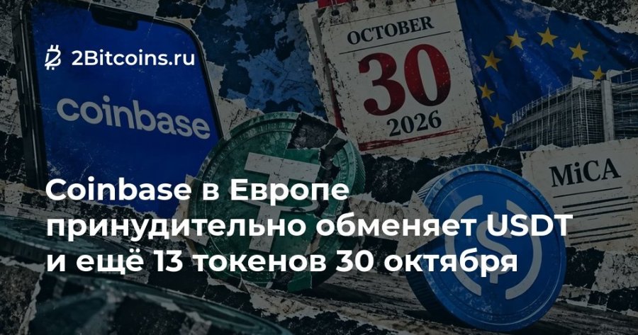 2 2Bitcoins.ru coinbase OCTOBER 30 2026 Coinbase в Европе принудительно обменяет USDT и ещё 13 токенов 30 октября MiCA