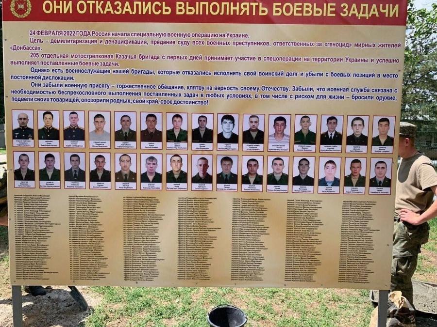 ОНИ ОТКАЗАЛИСЬ ВЫПОЛНЯТЬ БОЕВЫЕ ЗАДАЧИ 24 ФЕВРАЛЯ 2022 ГОДА Россия начала специальную военную операцию на Украине. Цель - демилитаризация и денацификация, предание суду всех военных преступников, ответственных за «геноцид» мирных жителей «Донбасса». 205 отдельная мотострелковая Казачья бригада с первых дней принимает участие в спецоперации на территории Украины и успешно выполняет поставленные боевые задачи. Однако есть военнослужащие нашей бригады, которые отказались исполнять свой воинский долг и убыли с боевых позиций в место постоянной дислокации. Они забыли военную присягу - торжественное обещание, клятву на верность своему Отечеству. Забыли, что военная служба связана с необходимостью беспрекословного выполнения поставленных задач в любых условиях, в том числе с риском для жизни - бросили оружие, подвели своих товарищей, опозорили родных, свой край, свое достоинство!