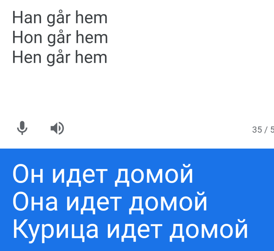 Han gảr hem Hon gar hem Hen gar hem 35 / 5 Он идет домой Она идет домой Курица идет домой