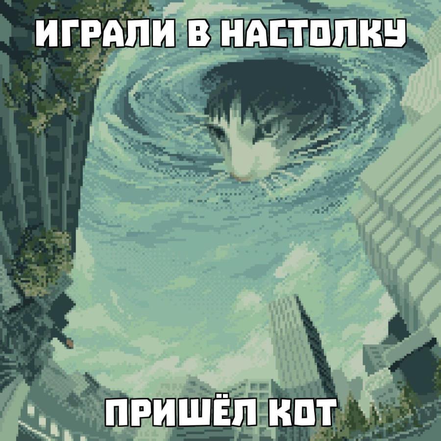 ИГРАЛИ В НАСТОЛКУ ПРИШЁЛ КОТ